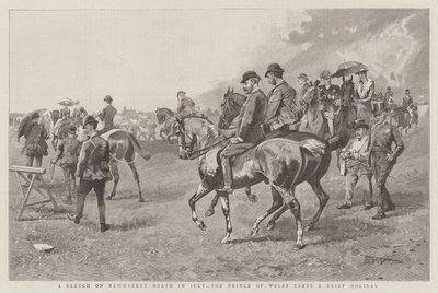 Un boceto en Newmarket Heath en julio, el Príncipe de Gales toma unas breves vacaciones de English School