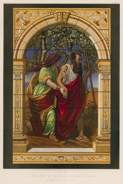Una ventana de vidrio pintado y teñido por Marechal de Metz de English School