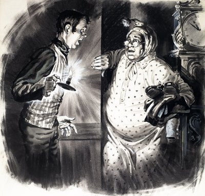 Un extraño en la alcoba, de "The Pickwick Papers". de English School