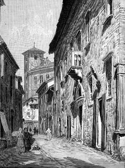 Una Calle en Rávena, Italia, de 