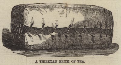 Un ladrillo de té tibetano de English School