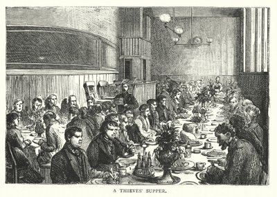 Cena de ladrones (grabado) de English School