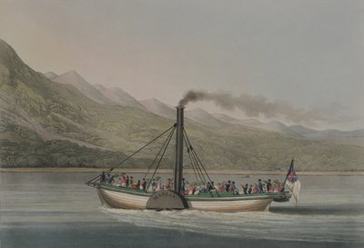 Un viaje por Loch Lomond, grabado por G. Hunt, c.1830s de English School