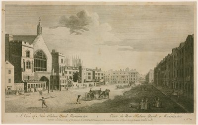 Vista de New Palace Yard Westminster de English School