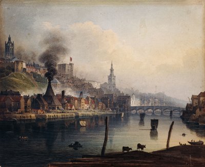 Vista de Newcastle desde el Río Tyne de English School
