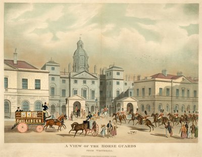 Vista de los Guardias a Caballo, desde Whitehall de English School