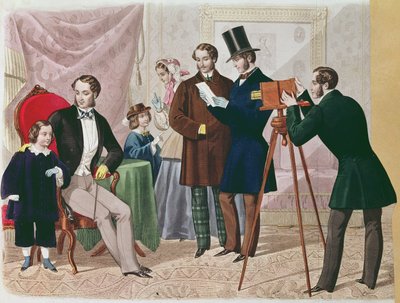 Una visita al fotógrafo, 1857 de English School