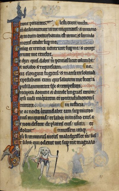Un blemmyae, pie de folio de 