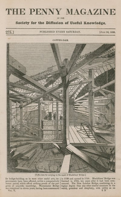 Un dique para llevar a cabo la reparación del Puente de Blackfriars de English School