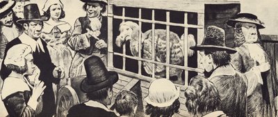 Un dodo expuesto en la Inglaterra del siglo XVII (lito) de English School