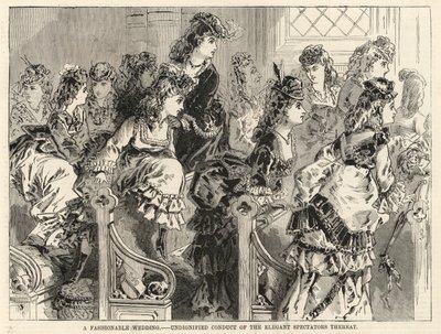 Una boda de moda; Conducta indigna de los elegantes espectadores allí presentes de English School