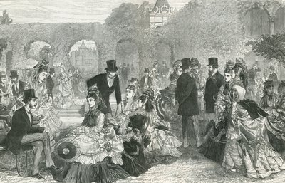 Una fiesta en el jardín en Holland House de English School