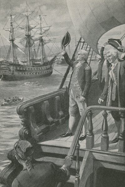 El último saludo de un héroe a la bandera británica de English School