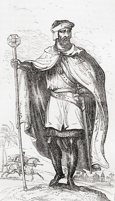 Un caballero templario, de la Vieja Inglaterra: A Pictorial Museum, pub. 1847 de English School