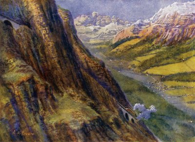 Un ferrocarril de montaña en Suiza de English School