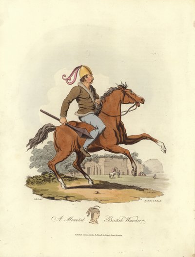 Un Guerrero Británico Montado de English School