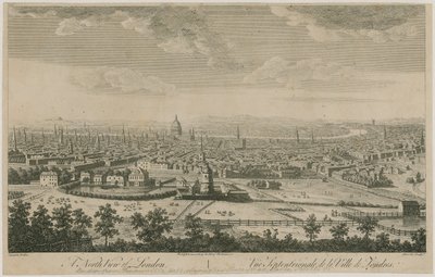Vista norte de Londres. Desde Pentonville Hill de English School