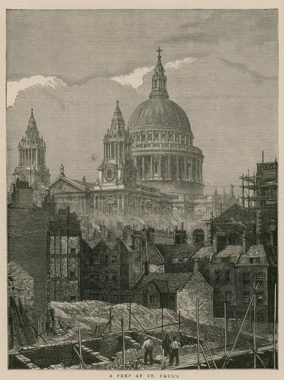 Una vista de St Pauls, Londres de English School