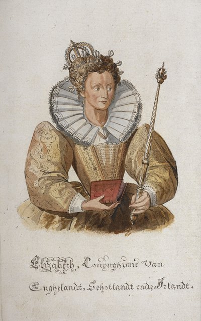 Retrato de la reina Isabel I de Inglaterra. de English School