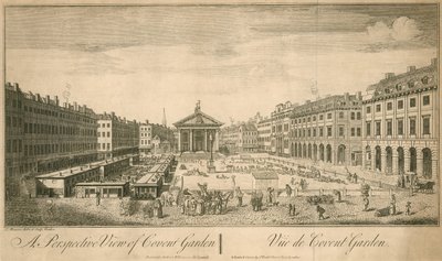 Vista prospectiva de Covent Garden, Londres de English School