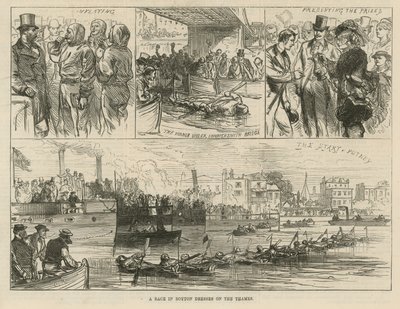 Una carrera en trajes de Boyton en el Támesis de English School