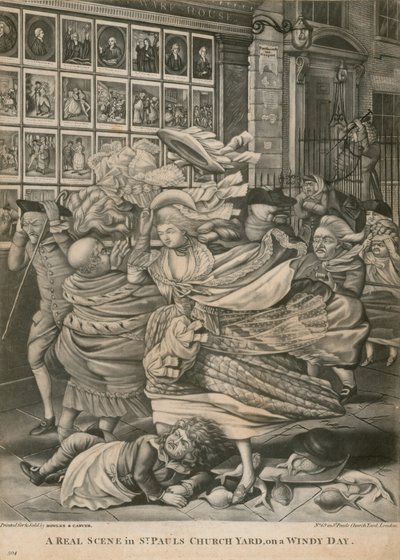 Una escena real en el Patio de la Iglesia de San Pablo, en un día ventoso de English School