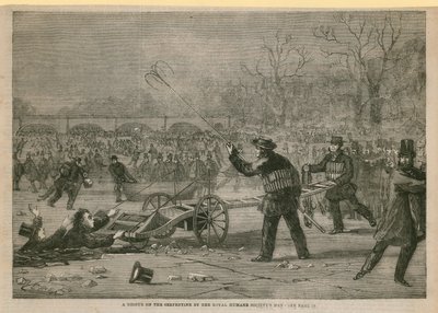 Un rescate en el Serpentine por los hombres de la Royal Humane Society de English School