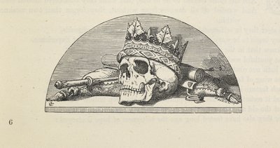 Una calavera con corona, de 