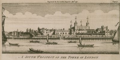 Una perspectiva sur de la Torre de Londres de English School