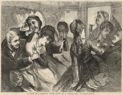 Una juerga en un tren hacia un balneario de moda de English School