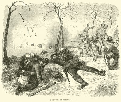 Una tormenta de proyectiles, enero 1871 de English School