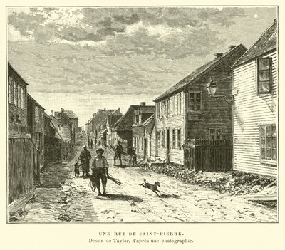 Una calle en Saint-Pierre, Saint Pierre y Miquelon de English School