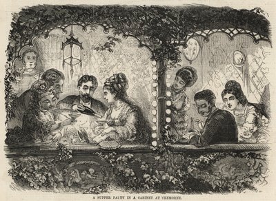 Una cena en un gabinete en Cremorne de English School
