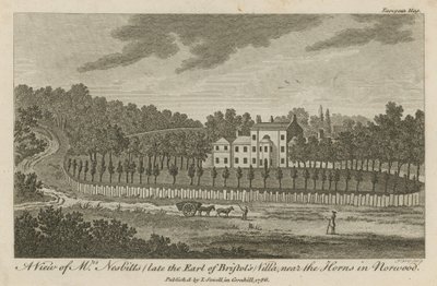 Vista de la villa del Sr. Nesbitt (anteriormente del Conde de Bristol), cerca de los Horns en Norwood de English School