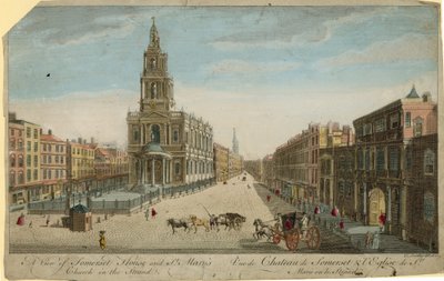 Vista de Somerset House y la Iglesia de Santa María en el Strand de English School