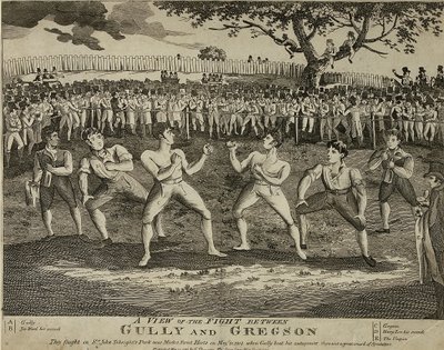 Una vista de la pelea entre Gully y Gregson de English School