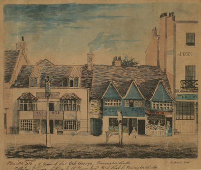 Una vista del Old George, Newington Butts, Londres de English School