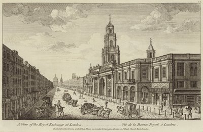 Vista del Royal Exchange en Londres de English School