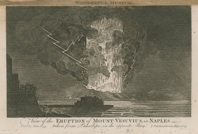 Vista de la erupción del Monte Vesubio de English School