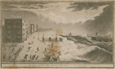 Vista del muelle durante la tormenta en Brighton de English School