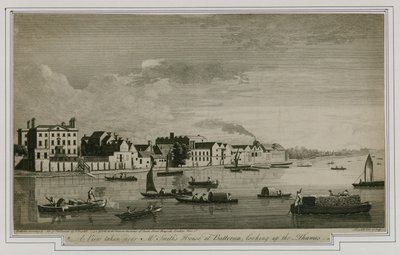 Vista tomada cerca de la casa del Sr. Smith en Battersea, mirando hacia el Támesis de English School