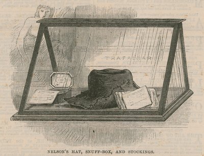 Una visita al Hospital de Greenwich; Sombrero, caja de rapé y medias de Nelson de English School