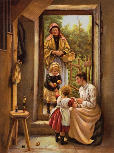 Una visita de bienvenida (chromolitho) de English School