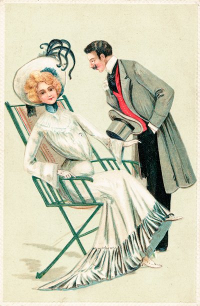 Una pareja bien vestida de English School
