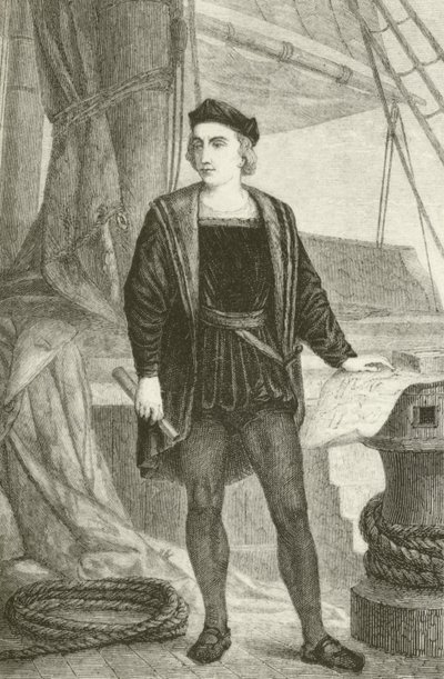Un joven Cristóbal Colón (1451-1506), explorador genovés de English School