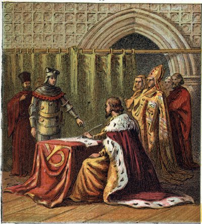 Abdicación del Rey Ricardo II de Inglaterra (1367-1400) en 1399 a favor de su primo Enrique (Enrique IV de Inglaterra) de English School