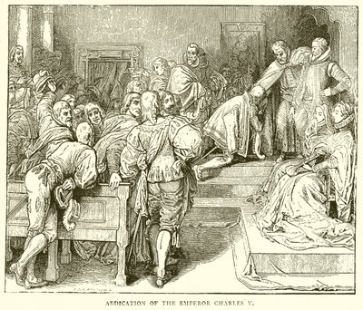 Abdicación del emperador Carlos V de English School