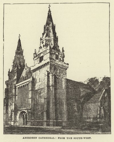Catedral de Aberdeen, desde el suroeste de English School