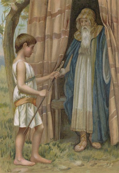 Abraham e Isaac (cromolito) de English School