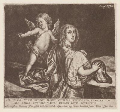 Aquiles y Cupido (lito) de English School